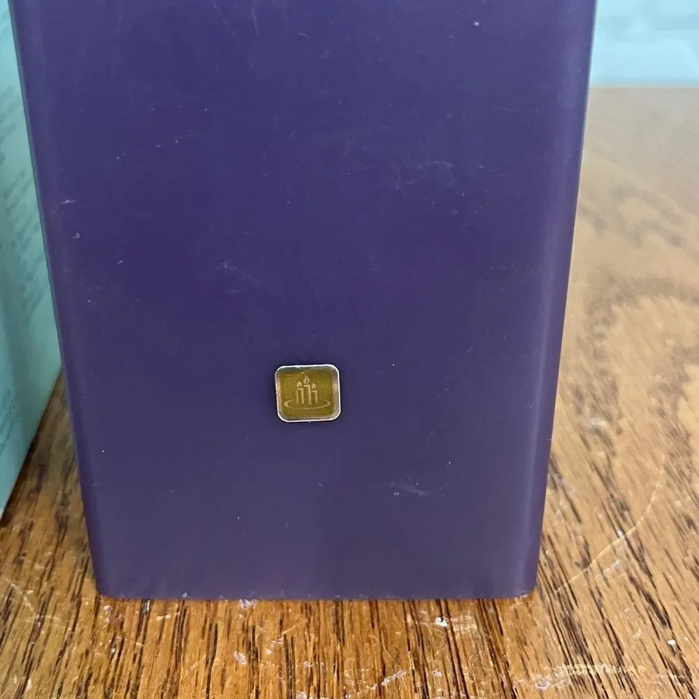 PARTYLITE ZEN 3” X 6" SQUARE PILLAR CANDLE K06673 EXOTIC PURPLE RETIRED RARE - Picture 3 of 4